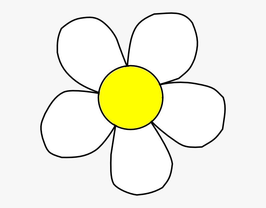 Black And Yellow Daisy Clip Art - Spring Flowers Black And White Clip Art, HD Png Download