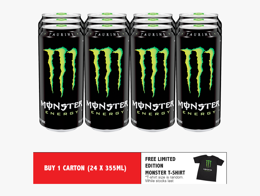 Monster Energy Drink 1 Carton Get 1pcs Of Monster Limited - Monster Energy Drink, HD Png Download