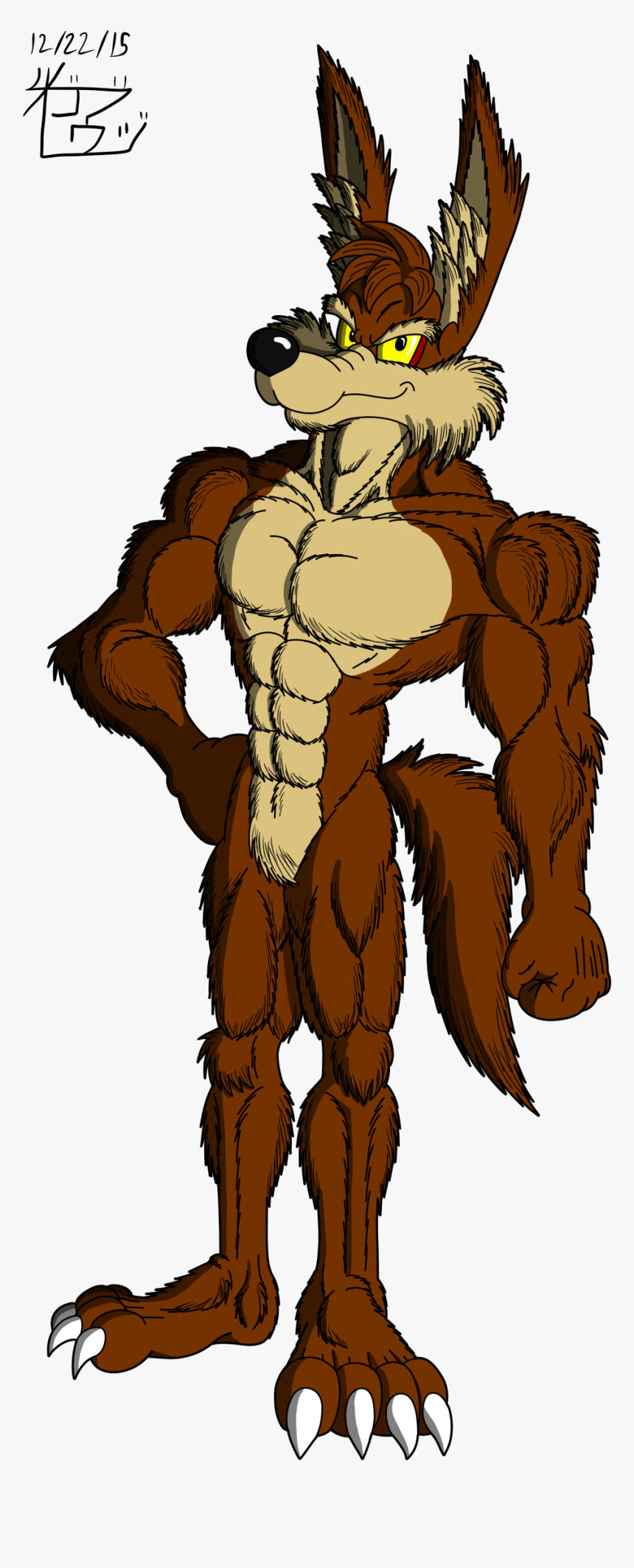 Dragonballis Whatimsaiyanis - Looney Tunes Wile E Coyote Muscles, HD Png Download