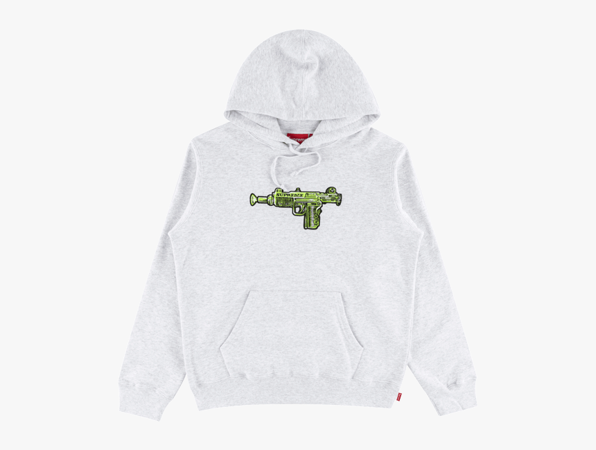 Supreme Uzi Hoodie Sweatshirt Ss 19 - Hoodie, HD Png Download