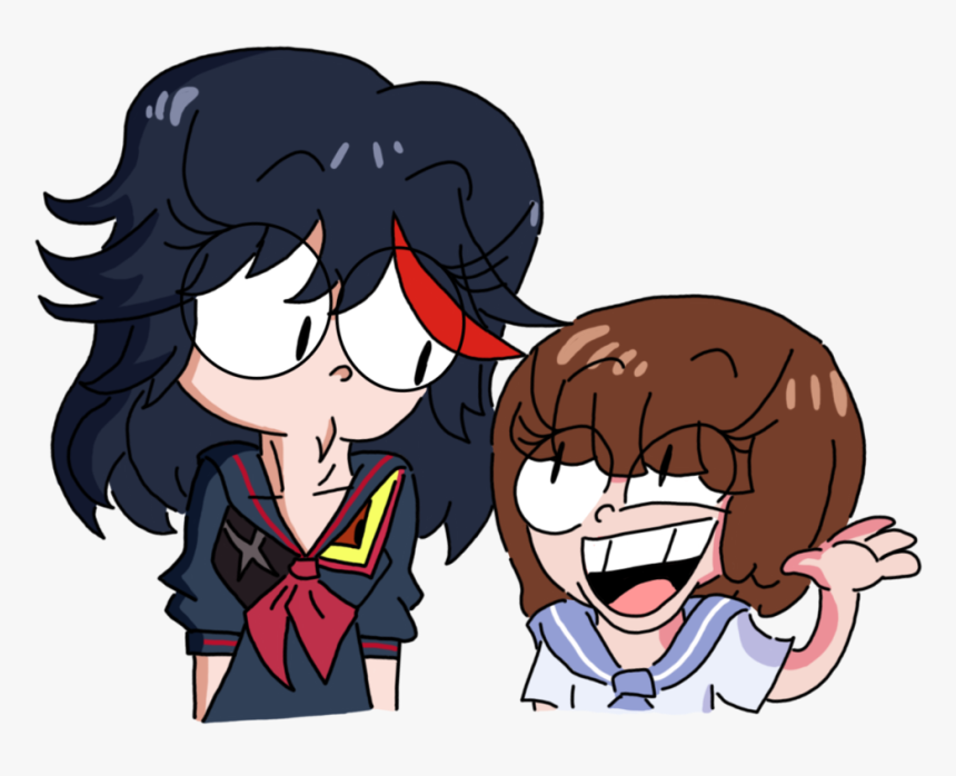 Ryuko N Mako - Cartoon, HD Png Download