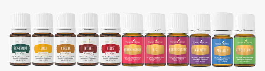 Transparent Essential Oil Png - Young Living Essential Oils Starter Kit Oils, Png Download