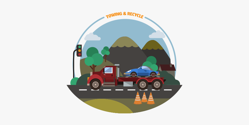 Cash For Junk Cars Towing And Recycling Banner - Illustration, HD Png Download
