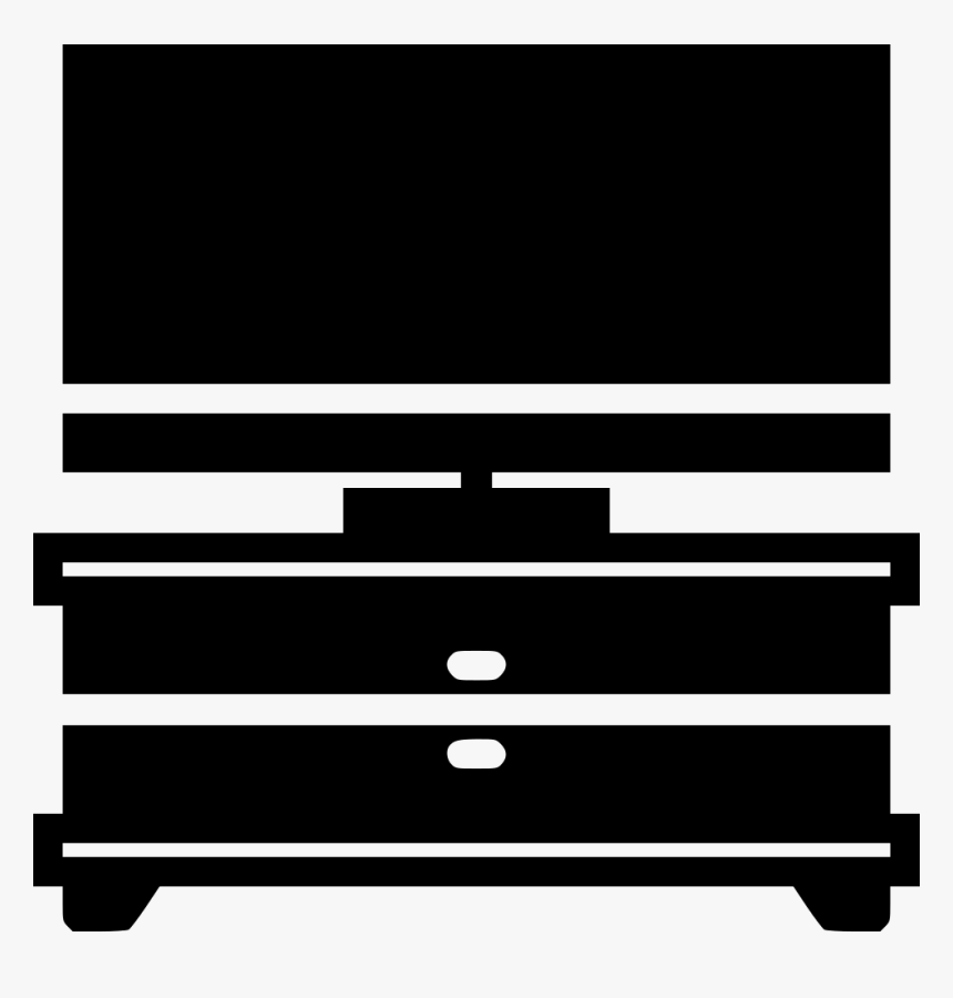 Tv Stand - Black-and-white, HD Png Download