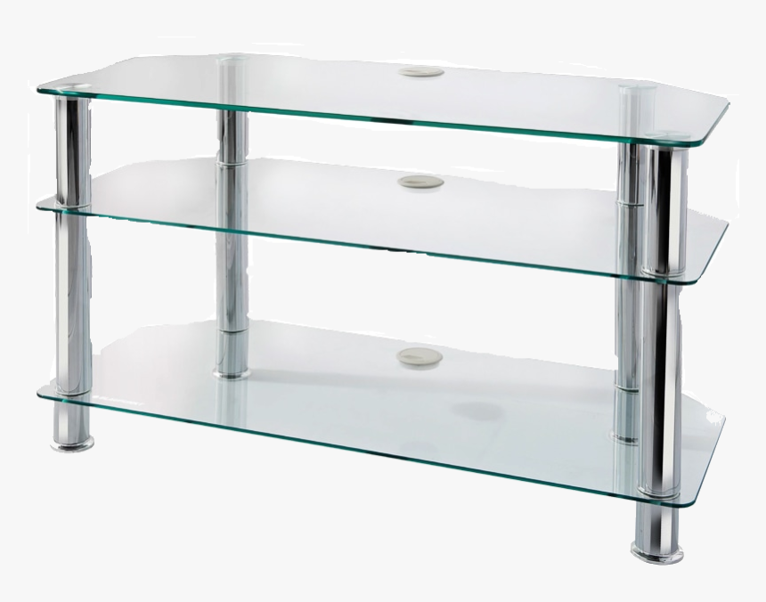 Clear Glass Tv Stand - Glass Tv Stand Clear, HD Png Download