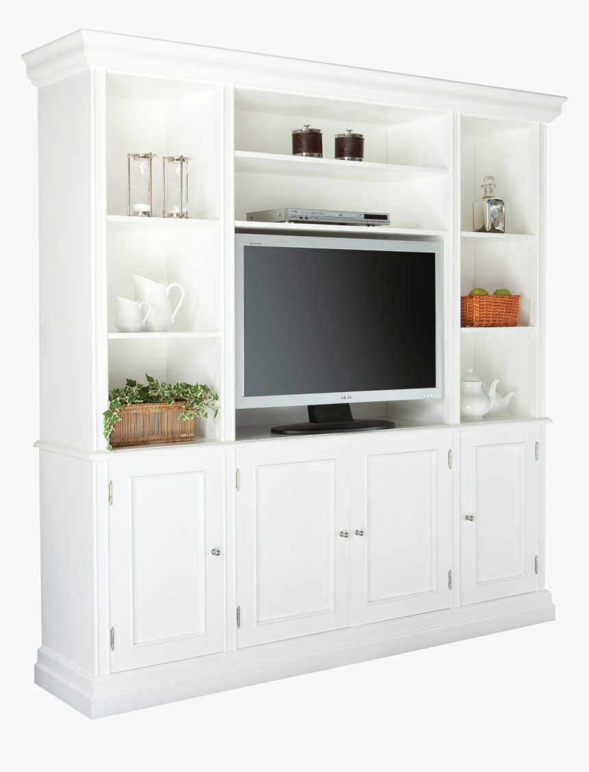 Clip Art Davenport Wall Unit White - Television, HD Png Download