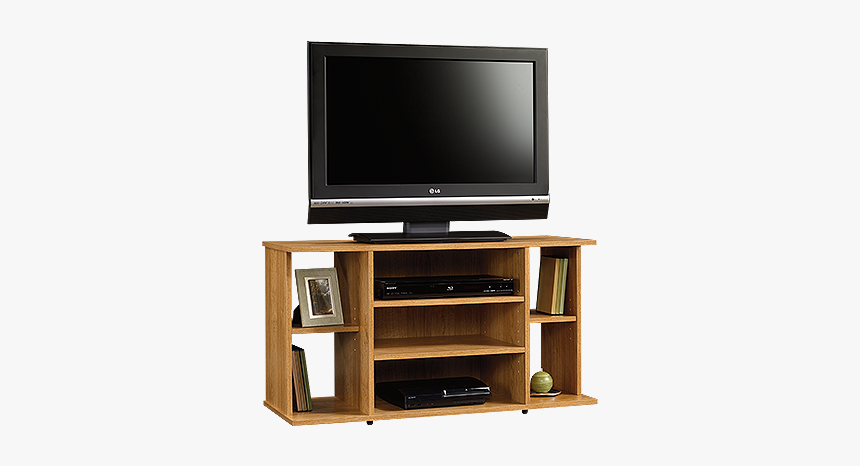 Four Shelf Casual Tv Stand In Medium Oak - New Style Of Tv Rack, HD Png Download
