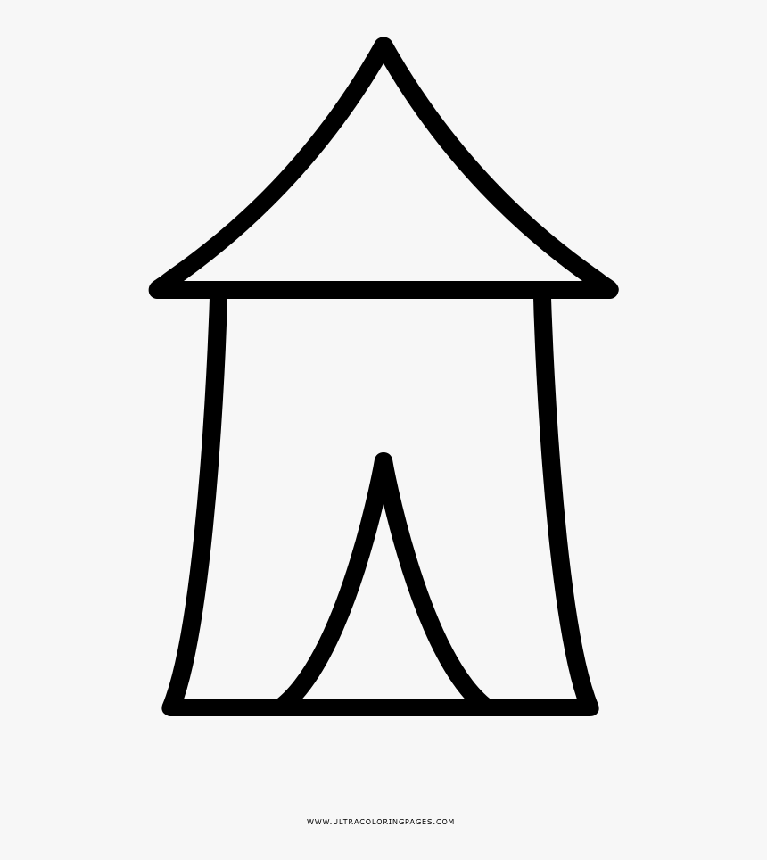 Carnival Tent Coloring Page - Carnival Tent Black Png, Transparent Png