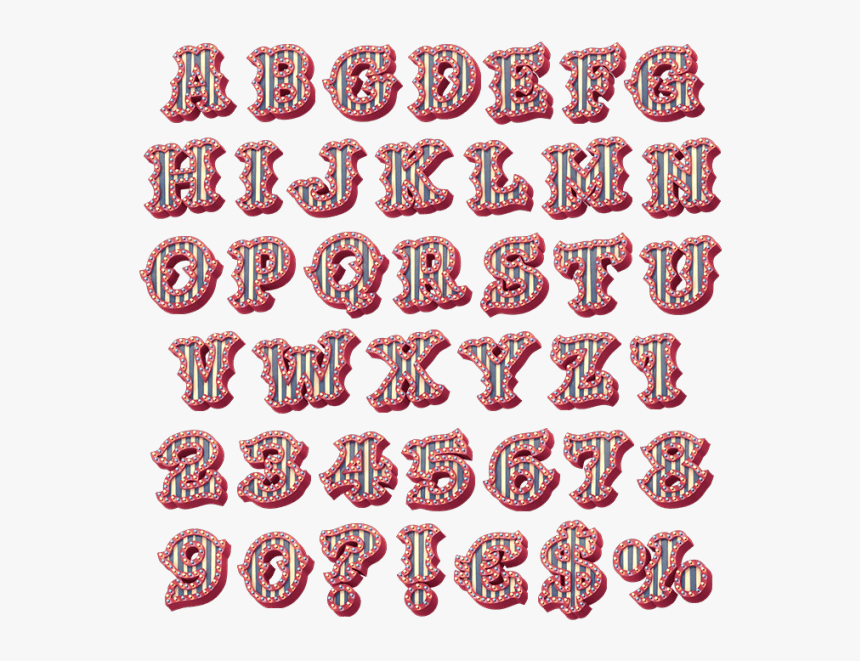 3d Bright Carnival Typeface, HD Png Download