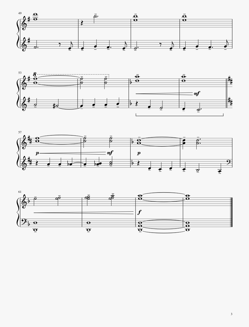 The Desolation Of Smaug - Sheet Music, HD Png Download