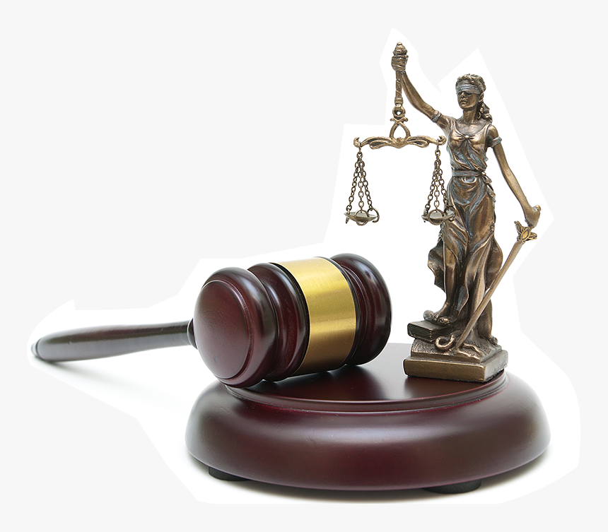 Gavel And The Statue Of Justice - Bronze Sculpture, HD Png Download