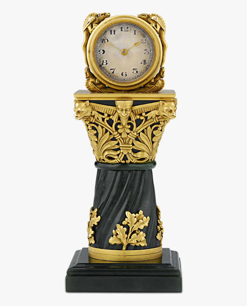 Paul Frey Miniature Gold And Jade Clock - Trophy, HD Png Download