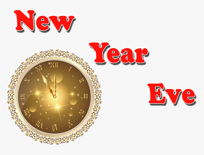 New Year Eve Png Free Images - Wall Clock, Transparent Png