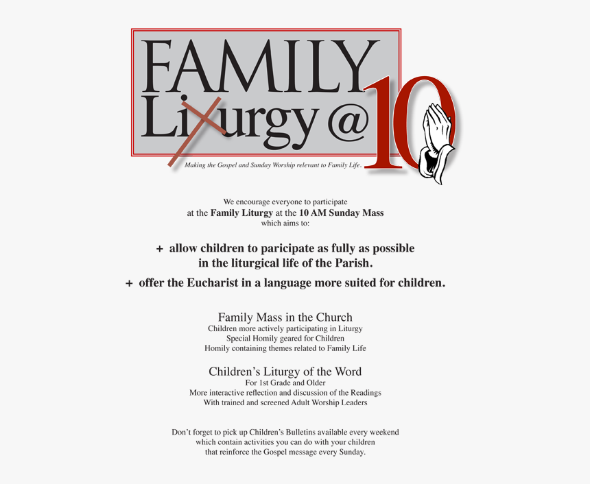 Each Sunday The Family Mass At - Energy, HD Png Download