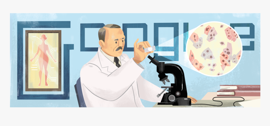 Georgios Papanikolaou’s 136th Birthday - Google Doodle Georgios Papanikolaou, HD Png Download