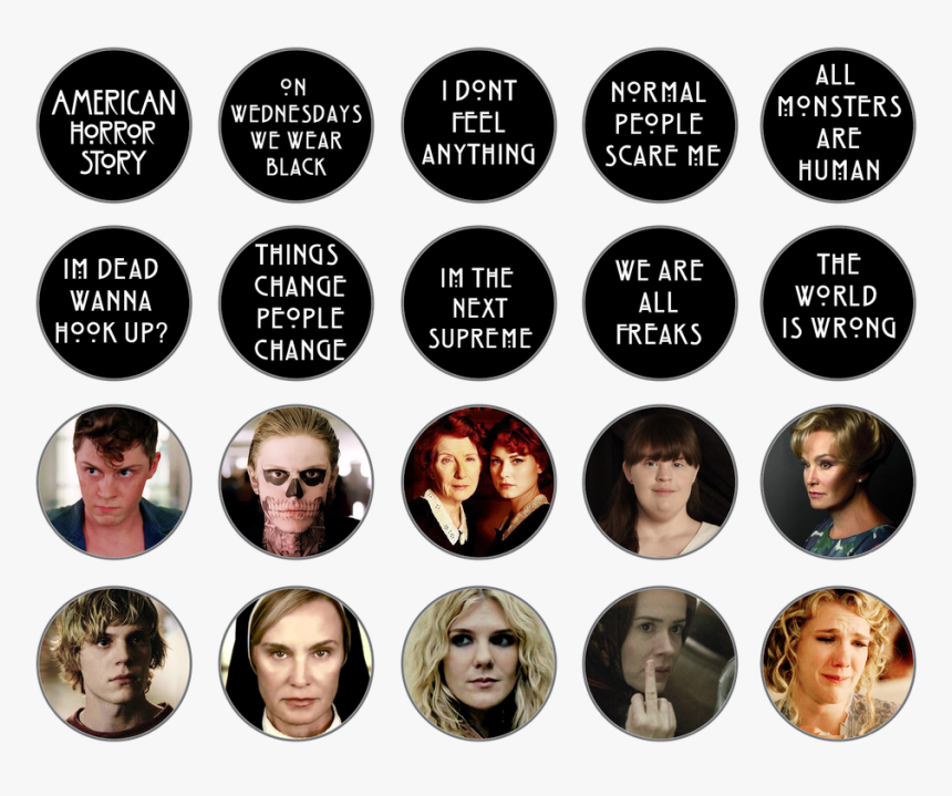 American Horror Story Badges Via Shop Bitsy - Air France Platinum Ultimate, HD Png Download
