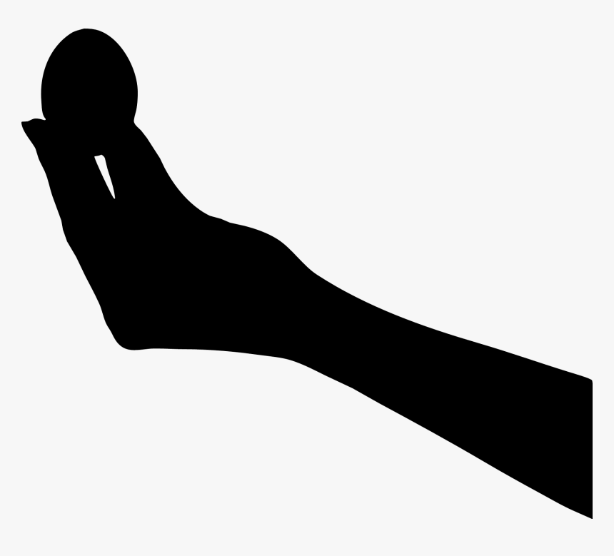 Egg In Hand Silhouette - Illustration, HD Png Download