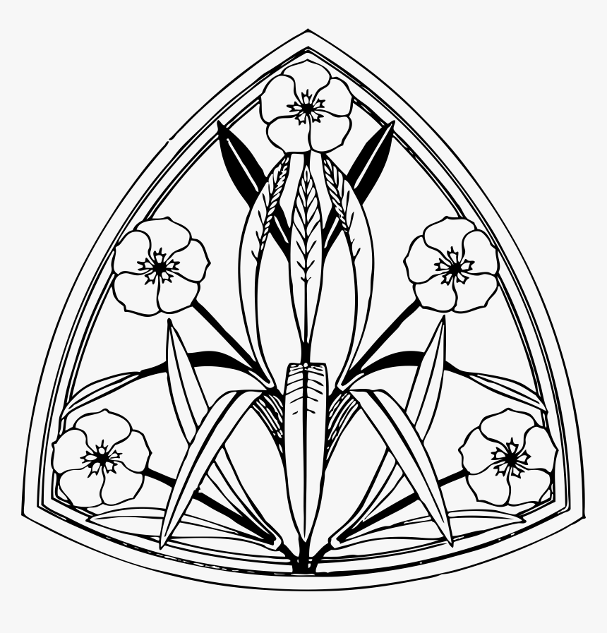 Oleander Design 2 Clip Arts - Art Nouveau Line Art, HD Png Download