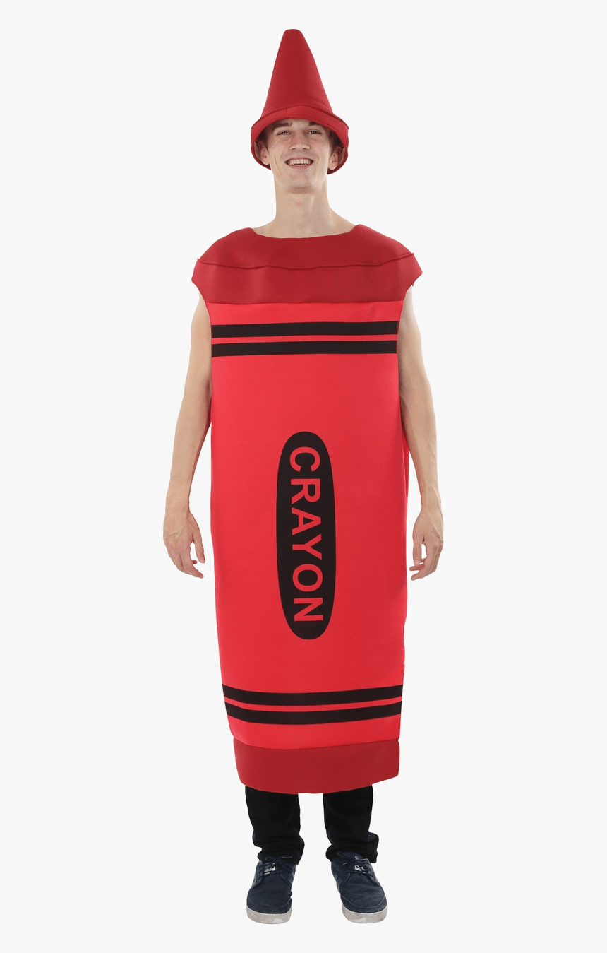 Red Crayon Adult Costume, HD Png Download