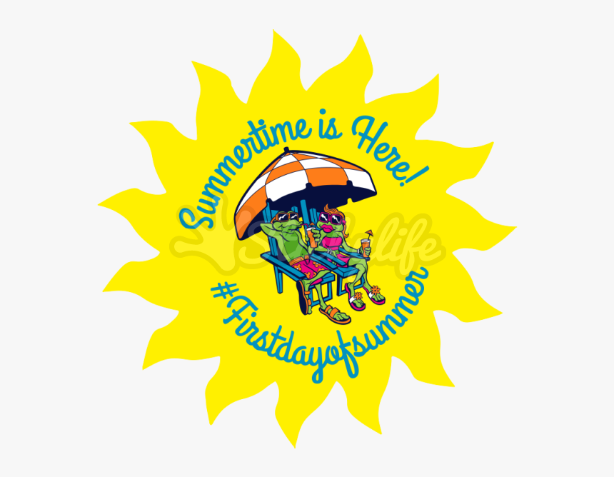 First Day Of Summer Sun Decal - Illustration, HD Png Download