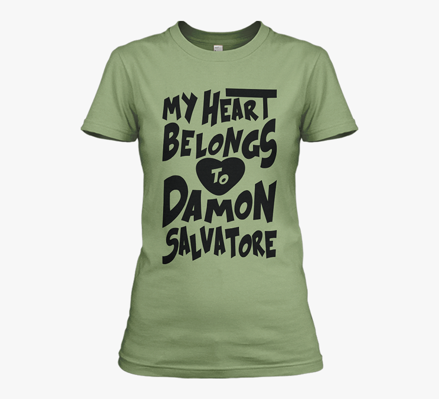 My Heart Belongs To Damon Salvatore - Active Shirt, HD Png Download