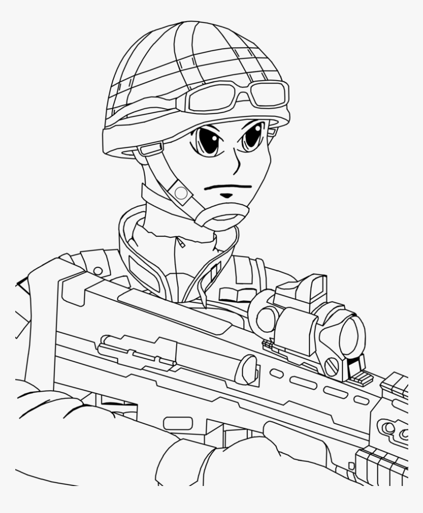 British Soldier Manga - British Soldiers Line Drawing, HD Png Download