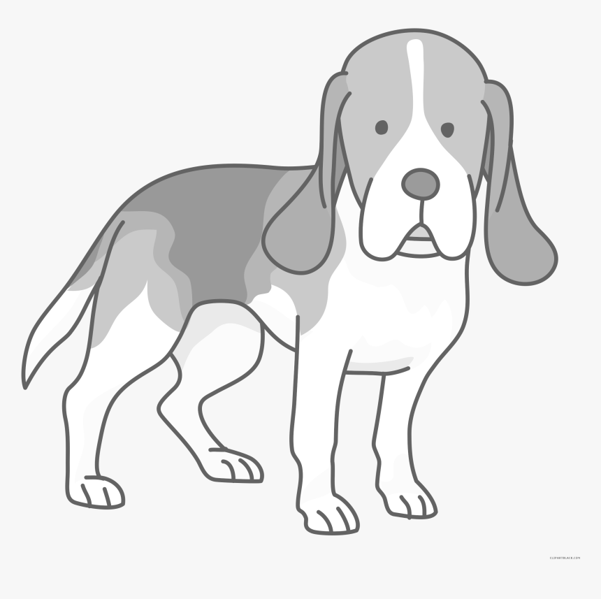 Beagle Dog Animal Free Black White Clipart Images Clipartblack - Transparent Beagle Clipart, HD Png Download