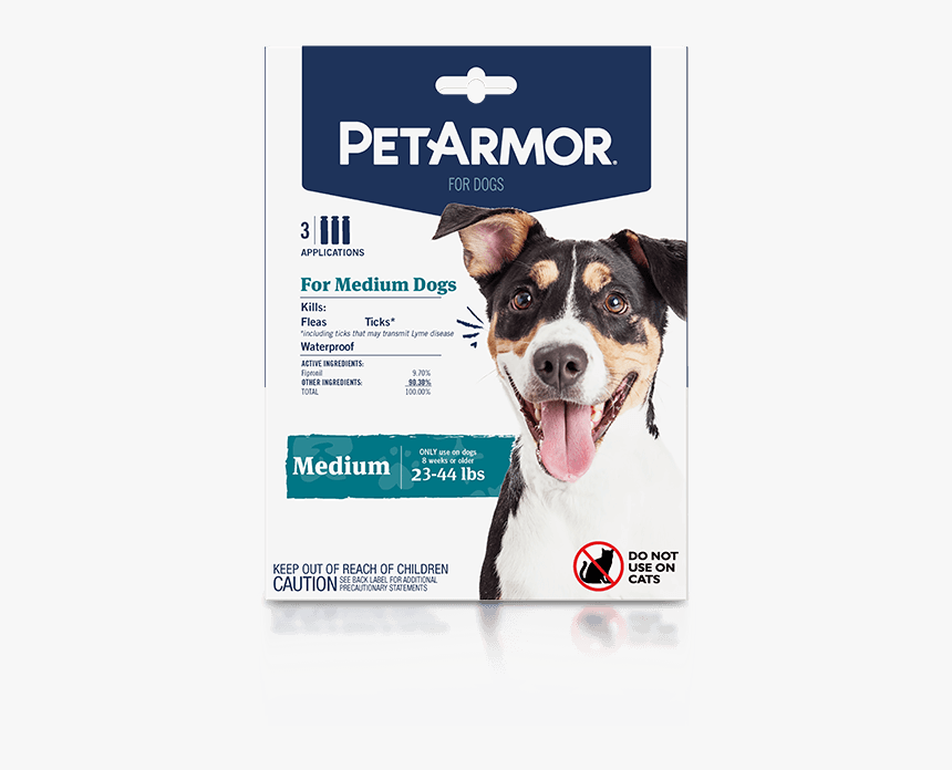 Petarmor Flea And Tick Treatment For Medium Dogs - Veterinary Medicine Labels For Cat Tick, HD Png Download