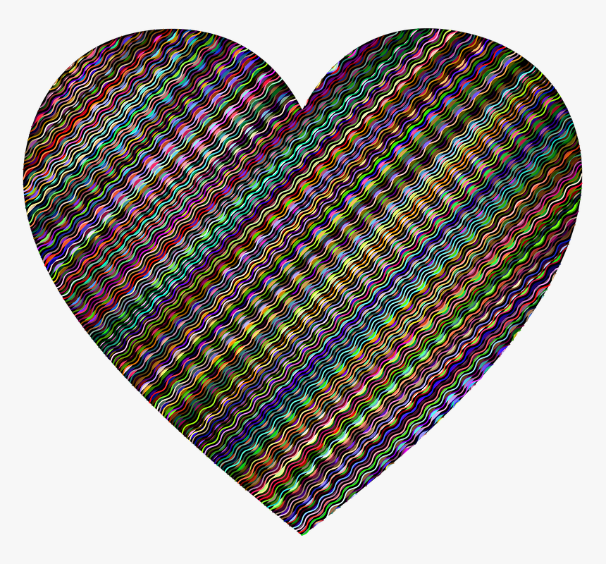 Waves Abstract Geometric Art Heart Love Romance - Laptop Brand Logo Png, Transparent Png