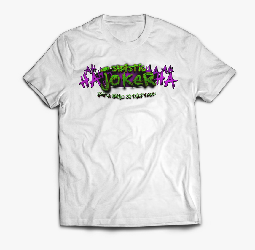 S4distic Joker White Tee - Active Shirt, HD Png Download