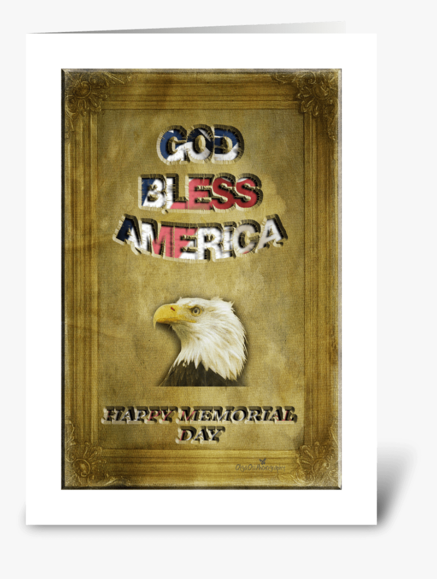 Happy Memorial Day Greeting Card - Bald Eagle, HD Png Download