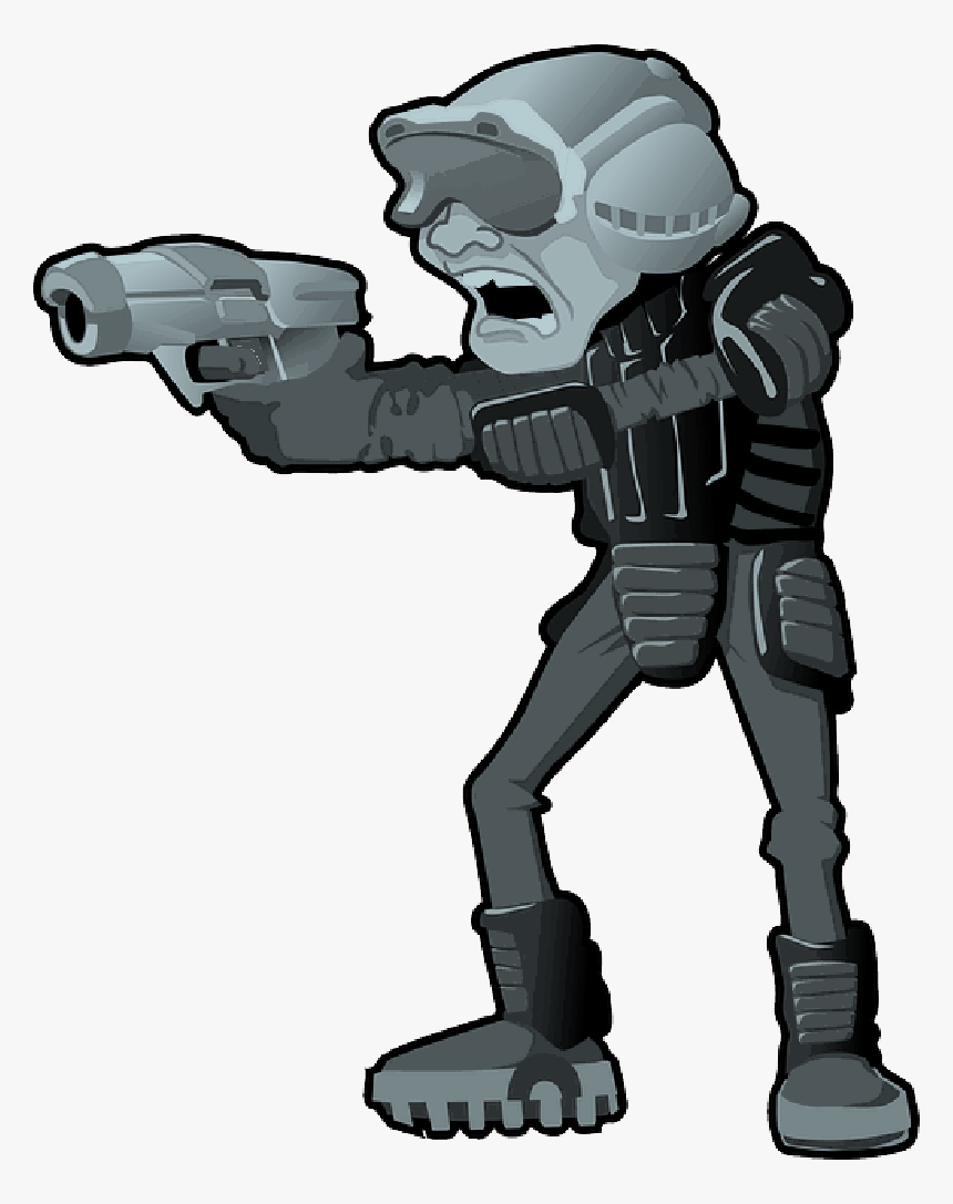 Transparent War Helmet Png - Cartoon Sci Fi Man, Png Download