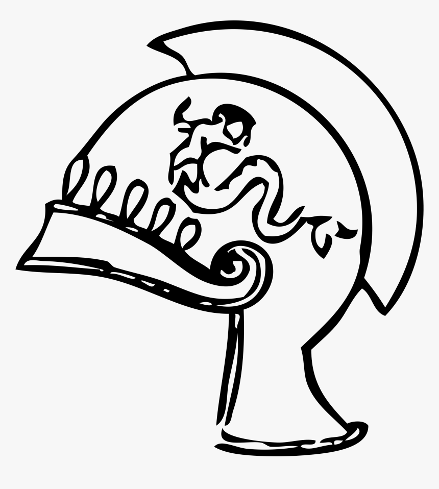 Greek Helmet 8 Clip Arts - Greek Helmet, HD Png Download
