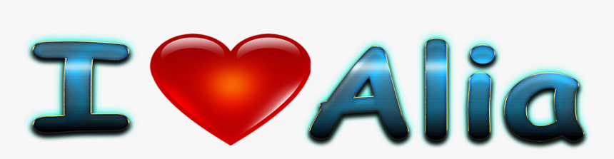Alia Missing You Name Png - Heart, Transparent Png