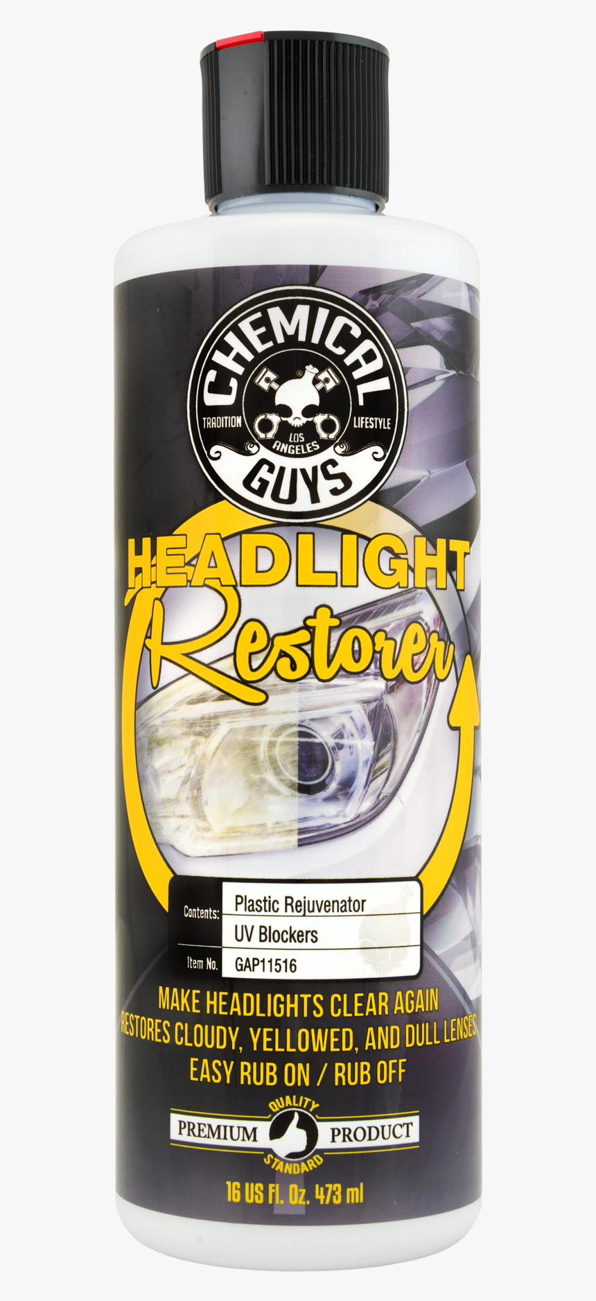 Headlight Lens Restorer And Protectant - Chemical Guys Headlight Restoration, HD Png Download