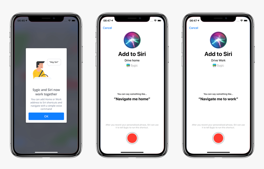 Sygic Gps Navigation Supports Siri Shortcuts - Iphone, HD Png Download