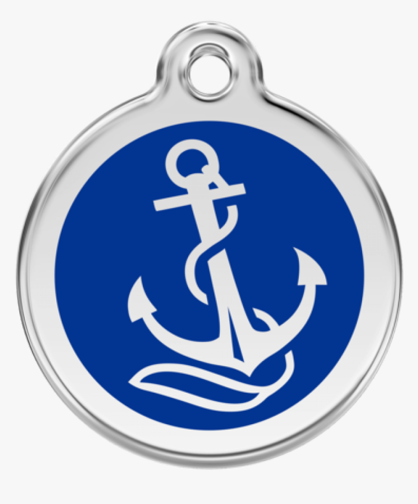 Dark Blue Anchor Pet Tag - Red Dingo, HD Png Download
