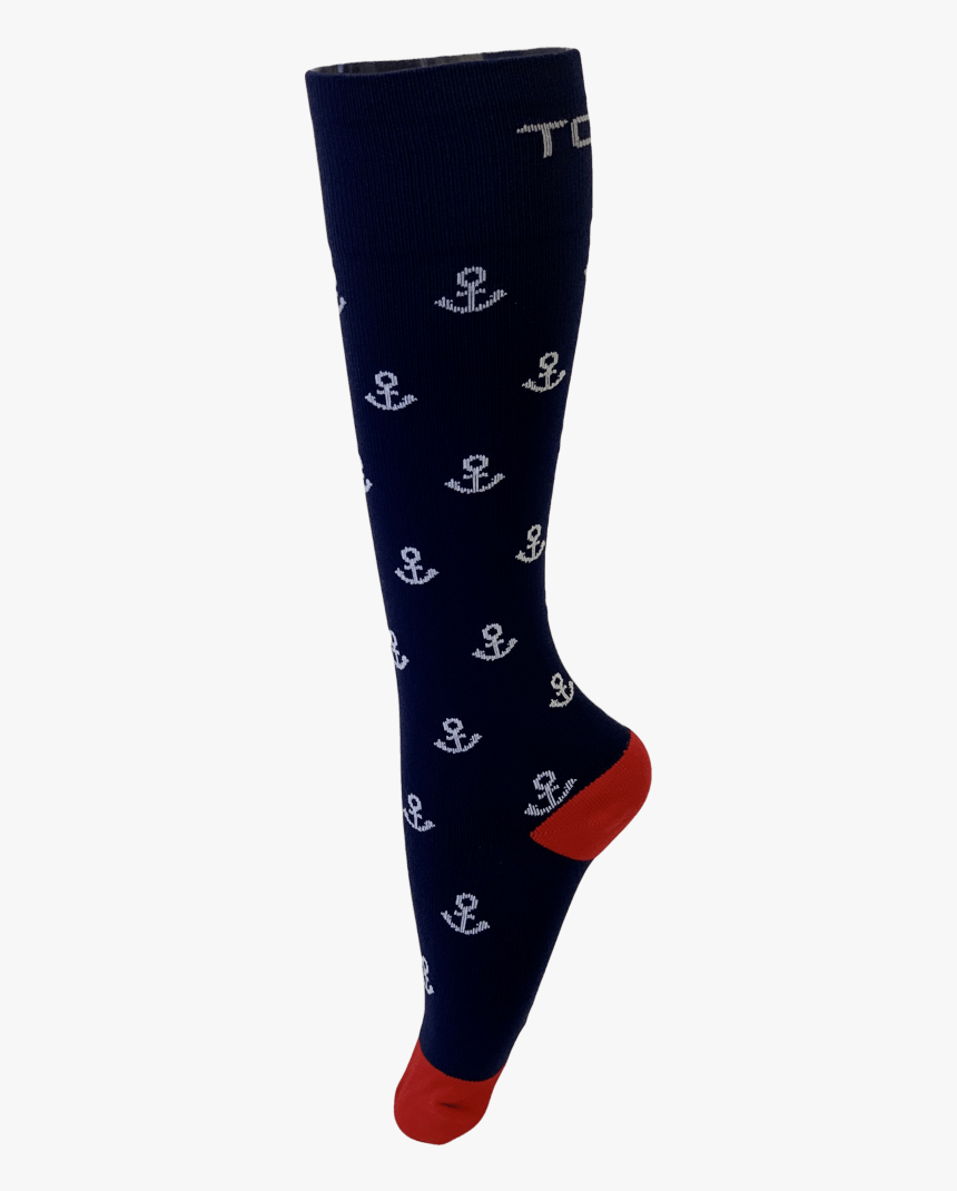 Compression Socks Mens-blue Anchor - Tights, HD Png Download