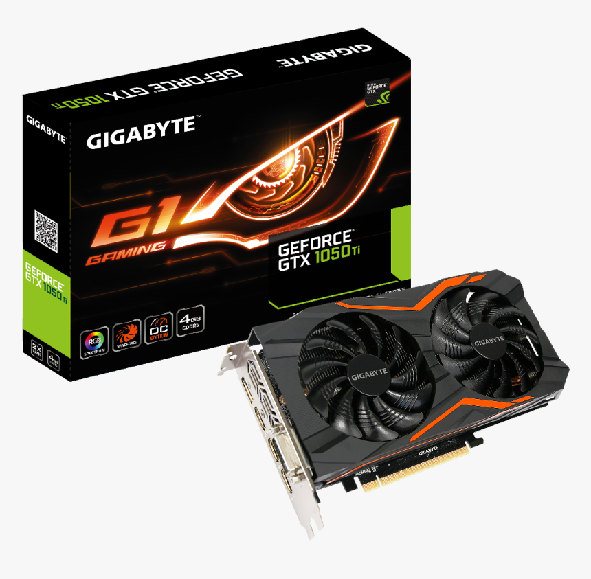 Gigabyte Gtx 1050 Ti Windforce Oc 4gb, HD Png Download