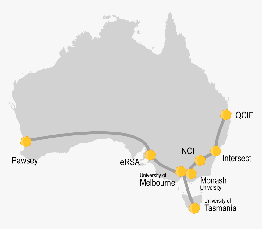 Transparent Cloud Border Png - Map Of Australia, Png Download