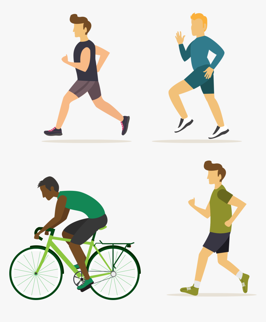Exercise Fitness Stretching Walking Man Walking Exercise Clipart, HD