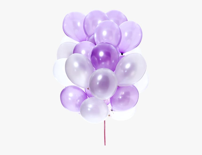Picture Of Hugs And Kisses - White And Purple Balloons Png, Transparent Png