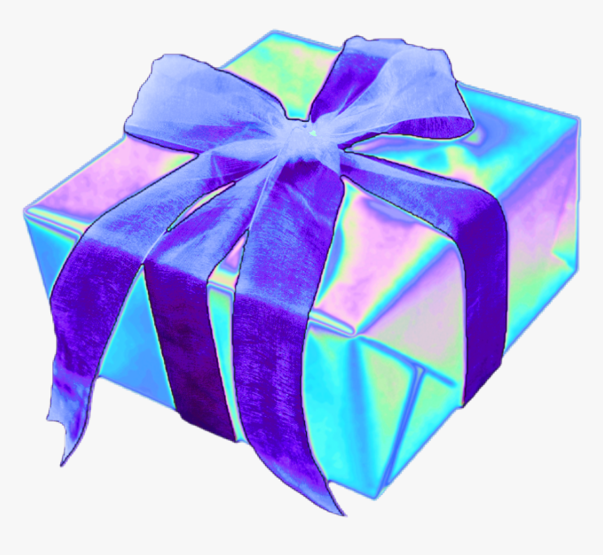 #gift #present #holodaze #aesthetic #color #dream #emoji - Gift Holographic Ribbon, HD Png Download