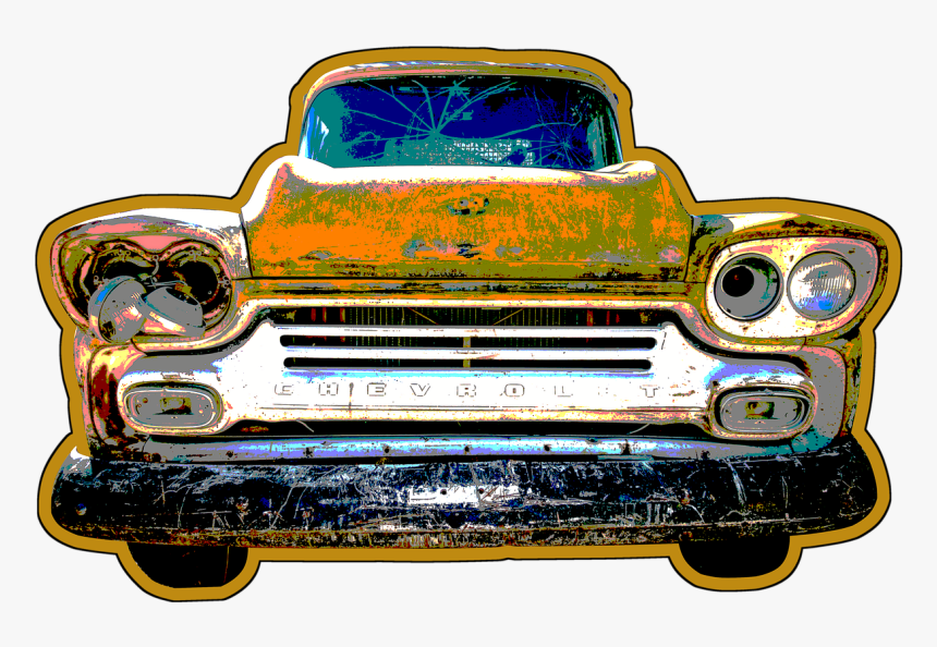 Old Chevy Truck Headlights, HD Png Download