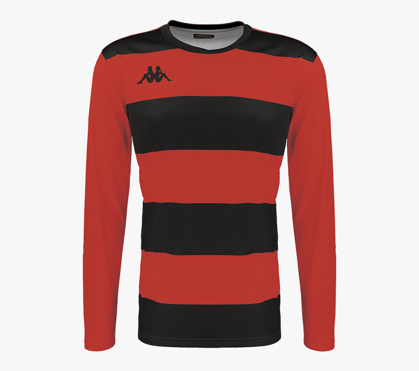 Kappa Casernhor Match Shirt In Long Sleeve With Red - Long-sleeved T-shirt, HD Png Download
