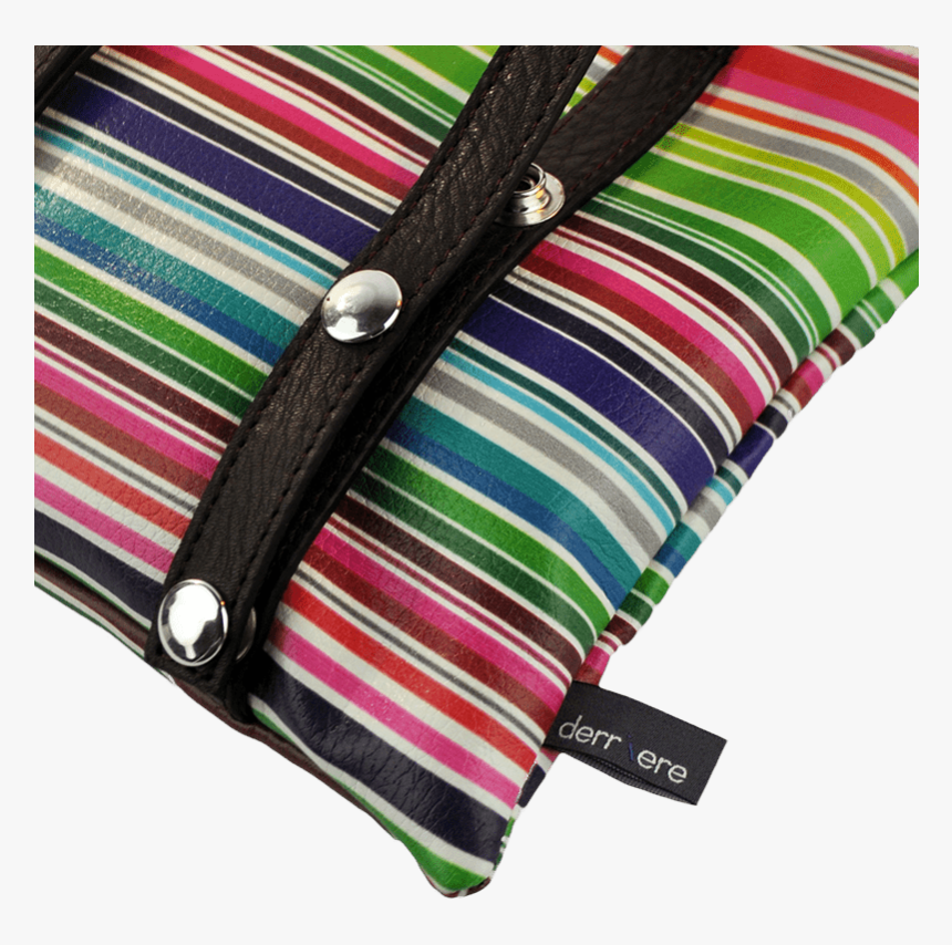 Leather String Belt Bag Multicolor Horizontal Stripes - Wristlet, HD Png Download