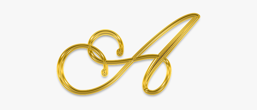 A, Litera, Letter, Gold, Monogram, Decor, Golden - Letter, HD Png Download