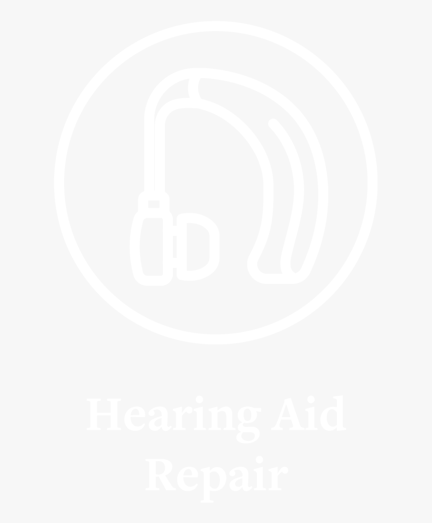 Hearing Aid Repair Circle Icon White Outline With Text-01 - Silver Spring Foods, HD Png Download