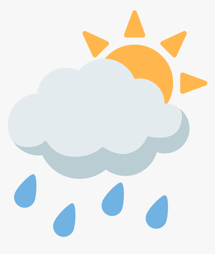 File - Emoji U1f326 - Svg - Sun Cloud Rain Emoji , - Indian National Flag In 1907, HD Png Download