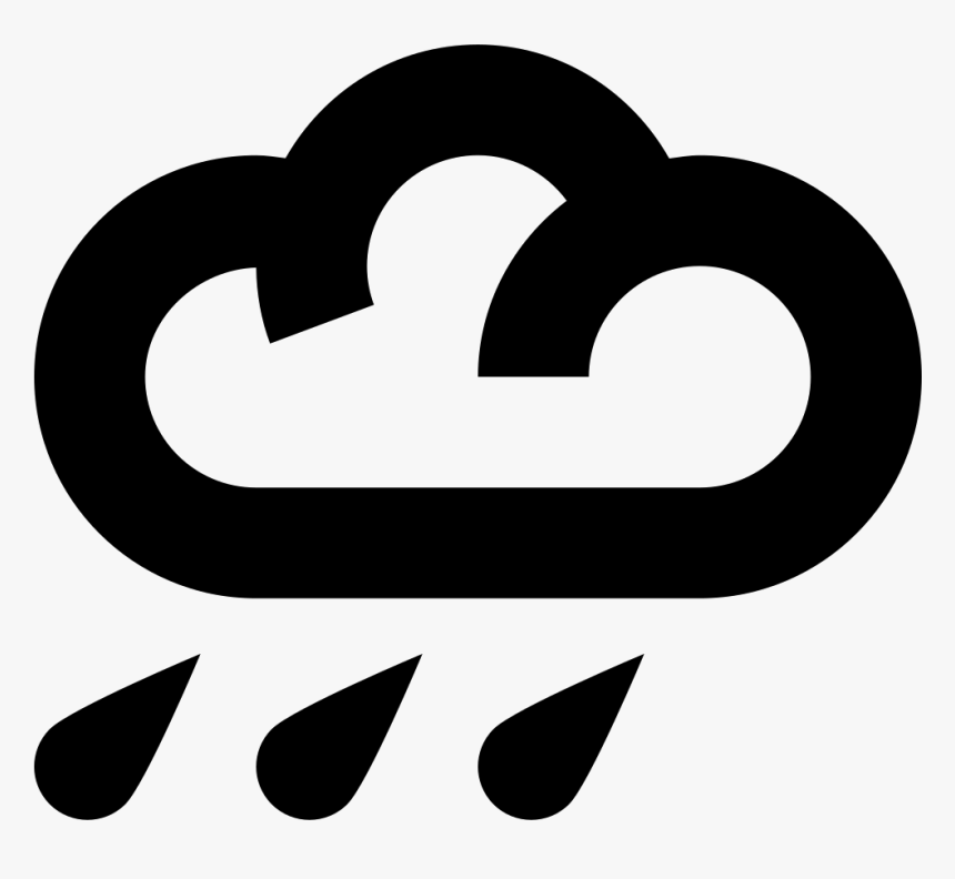 Rain Weather Cloud - Rain Symbol Text, HD Png Download